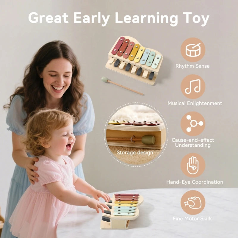 Baby Educational Wooden Montessori Piano