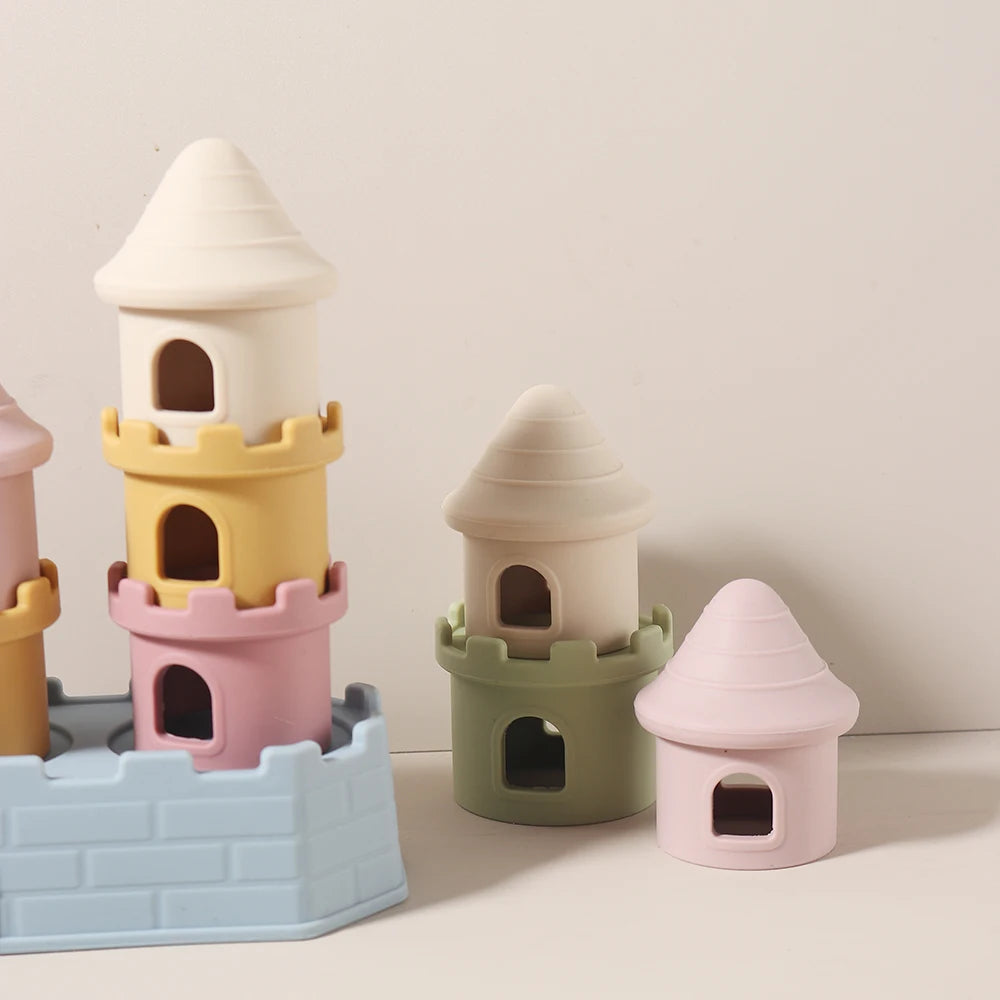 8pcs Silicone Castle Building Blocks