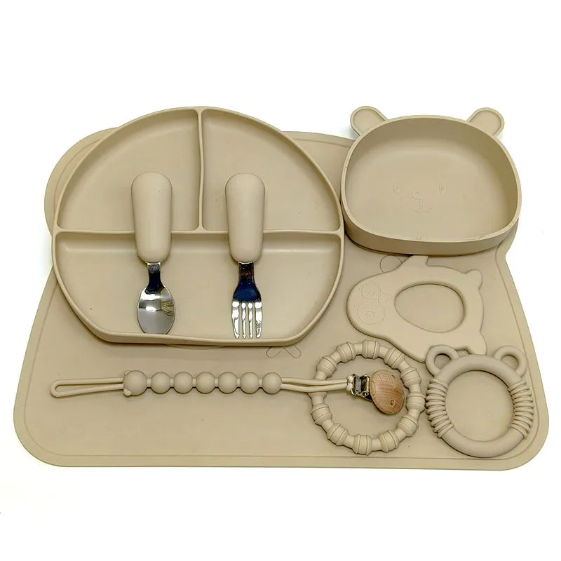 Silicone Feeding Set with Teething Toys
