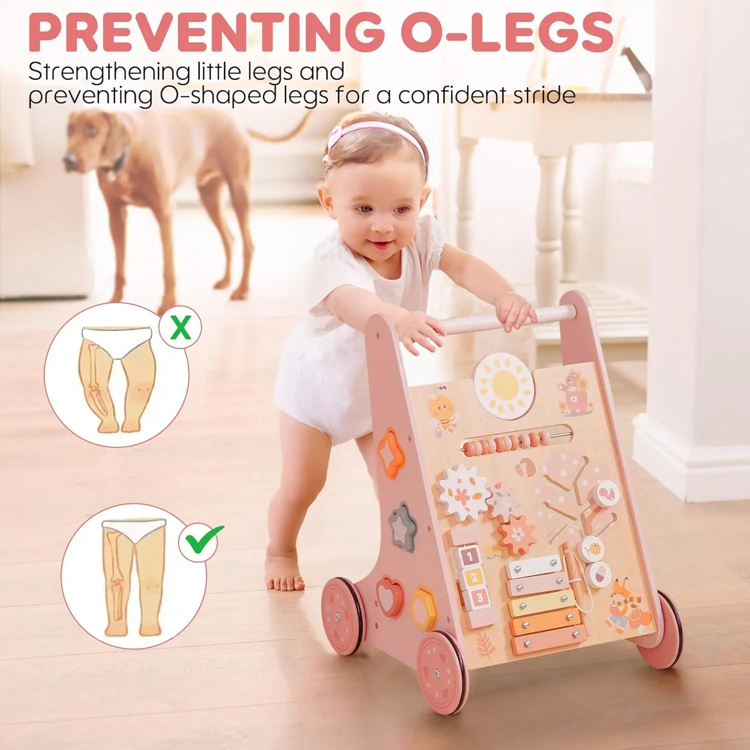 Robotime Robud Wooden Baby Walker